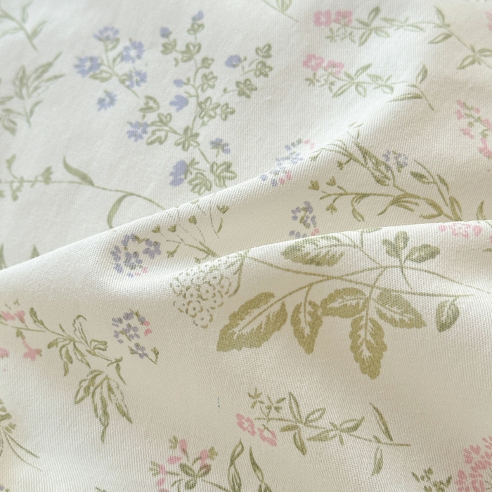 91家纺网 家纺一手货源 找家纺 小叮当家纺仓储工厂店 2025新款13372碎花全棉纯棉四件套 忘忧草