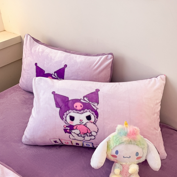 孩子王家纺 2025新款正版授权三丽鸥大版卡通牛奶绒系列单枕套 美妆库洛米