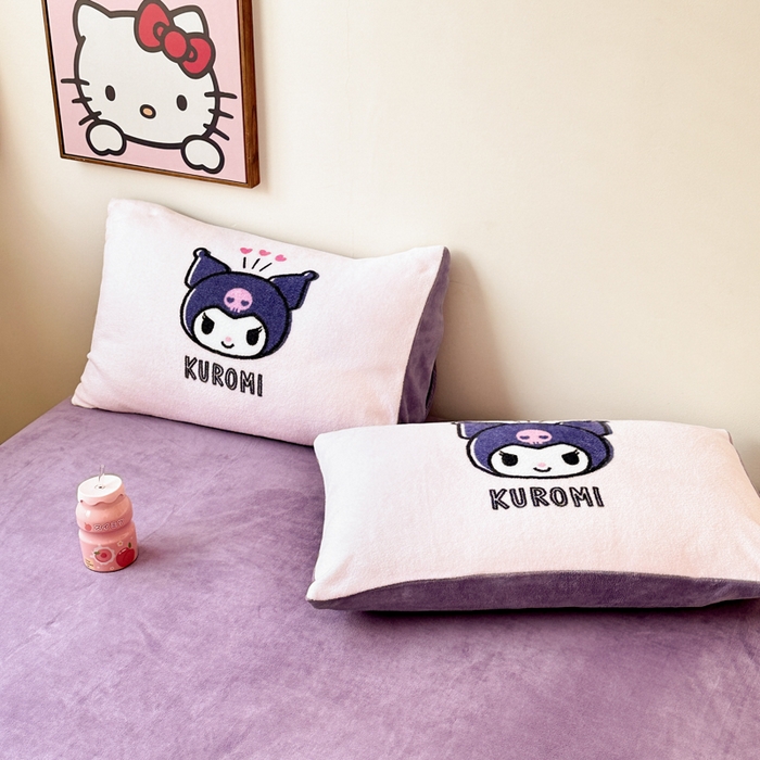 孩子王家纺 2025新款正版授权三丽鸥大版卡通牛奶绒系列单枕套 精灵库洛米