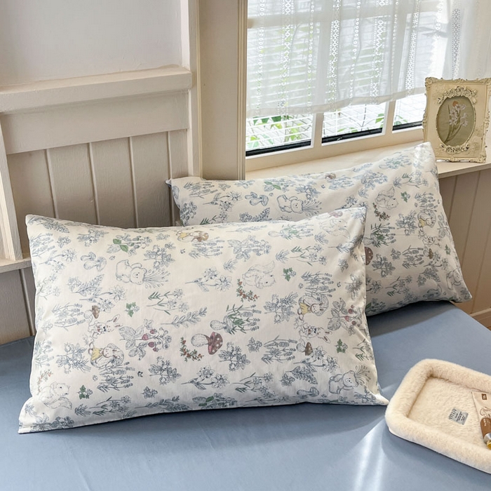 91家纺网 家纺一手货源 找家纺 小叮当家纺仓储工厂店 2025新款13372碎花全棉纯棉四件套 秘境森林