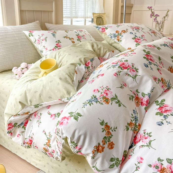 小叮当家纺仓储工厂店 2025新款13372碎花全棉纯棉四件套 琪琪子