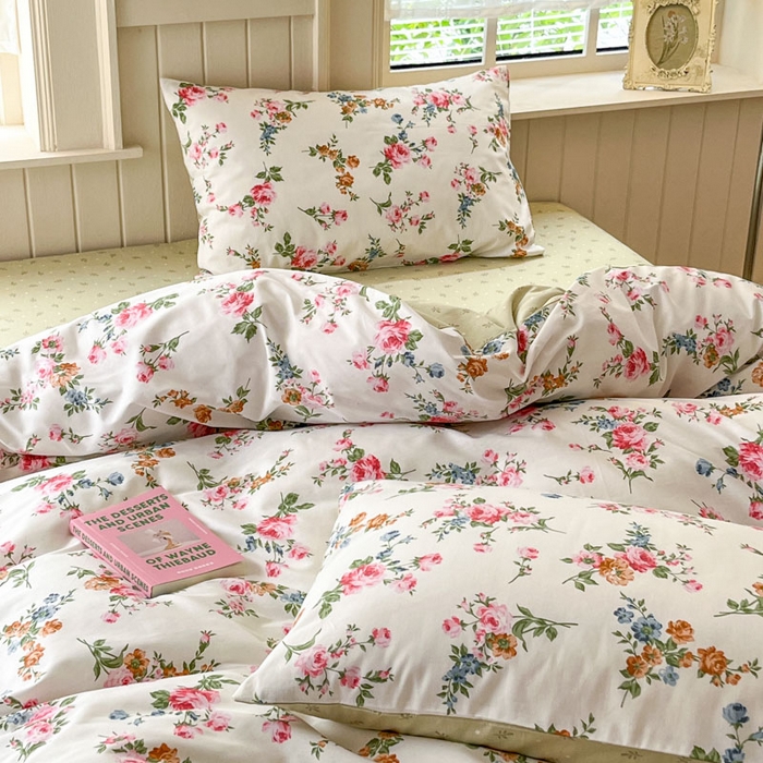 91家纺网 家纺一手货源 找家纺 小叮当家纺仓储工厂店 2025新款13372碎花全棉纯棉四件套 琪琪子