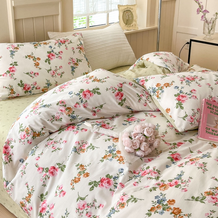 91家纺网 家纺一手货源 找家纺 小叮当家纺仓储工厂店 2025新款13372碎花全棉纯棉四件套 琪琪子