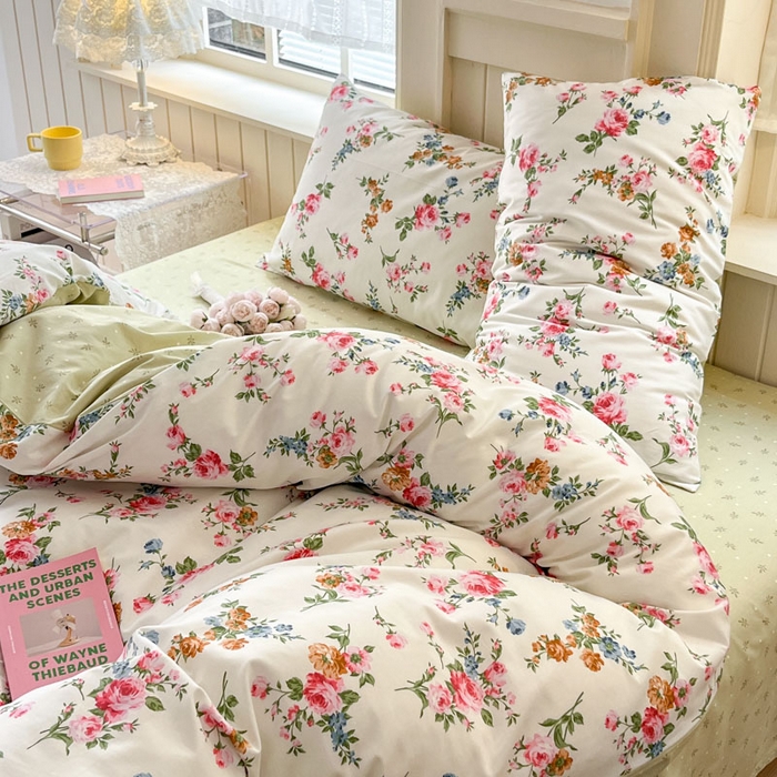 91家纺网 家纺一手货源 找家纺 小叮当家纺仓储工厂店 2025新款13372碎花全棉纯棉四件套 琪琪子