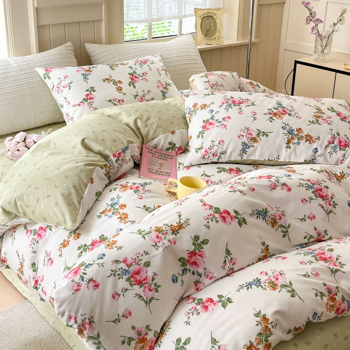 91家纺网 家纺一手货源 找家纺 小叮当家纺仓储工厂店 2025新款13372碎花全棉纯棉四件套 琪琪子