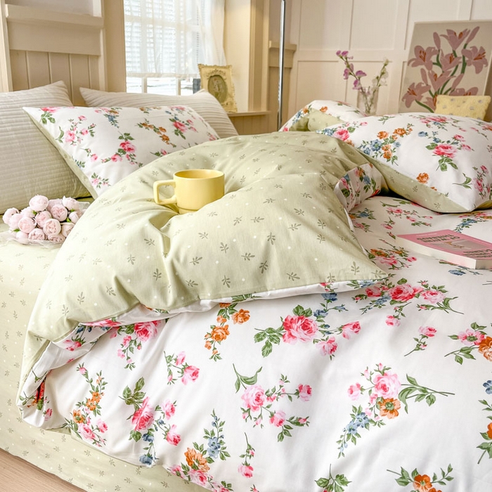 91家纺网 家纺一手货源 找家纺 小叮当家纺仓储工厂店 2025新款13372碎花全棉纯棉四件套 琪琪子