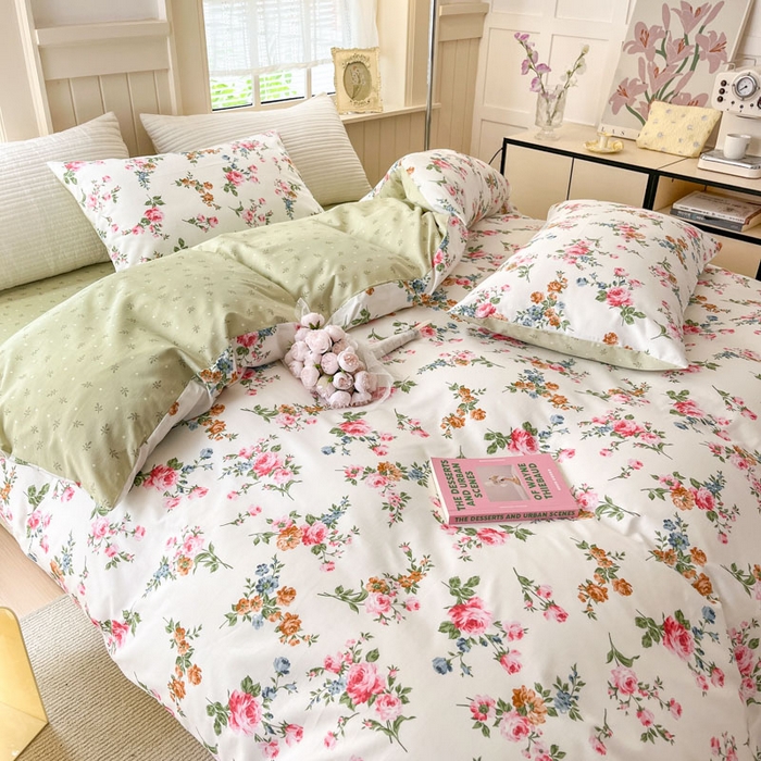 91家纺网 家纺一手货源 找家纺 小叮当家纺仓储工厂店 2025新款13372碎花全棉纯棉四件套 琪琪子