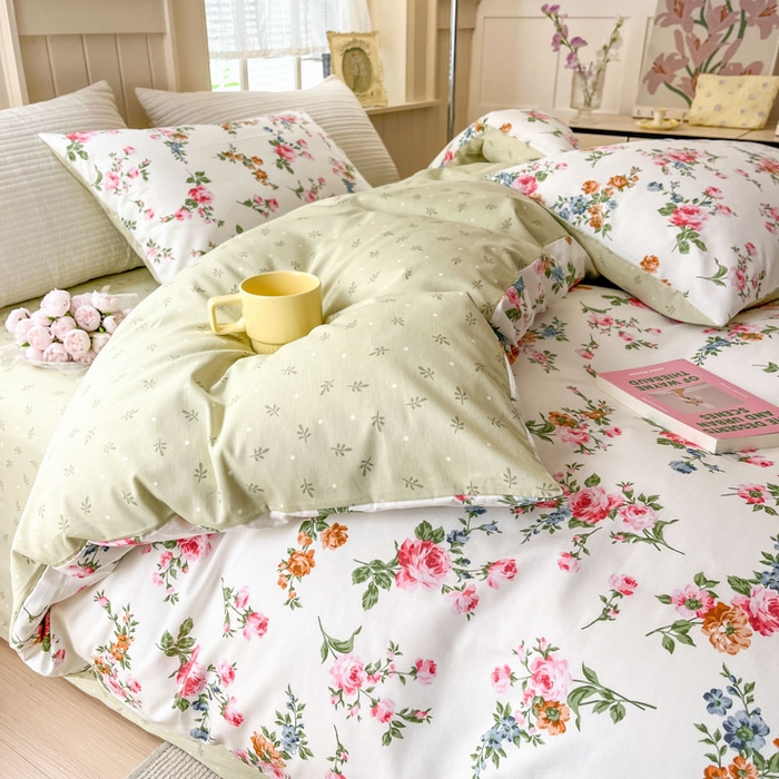 91家纺网 家纺一手货源 找家纺 小叮当家纺仓储工厂店 2025新款13372碎花全棉纯棉四件套 琪琪子