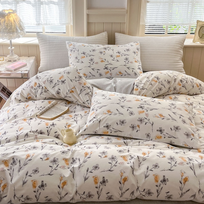 91家纺网 家纺一手货源 找家纺 小叮当家纺仓储工厂店 2025新款13372碎花全棉纯棉四件套 乌落