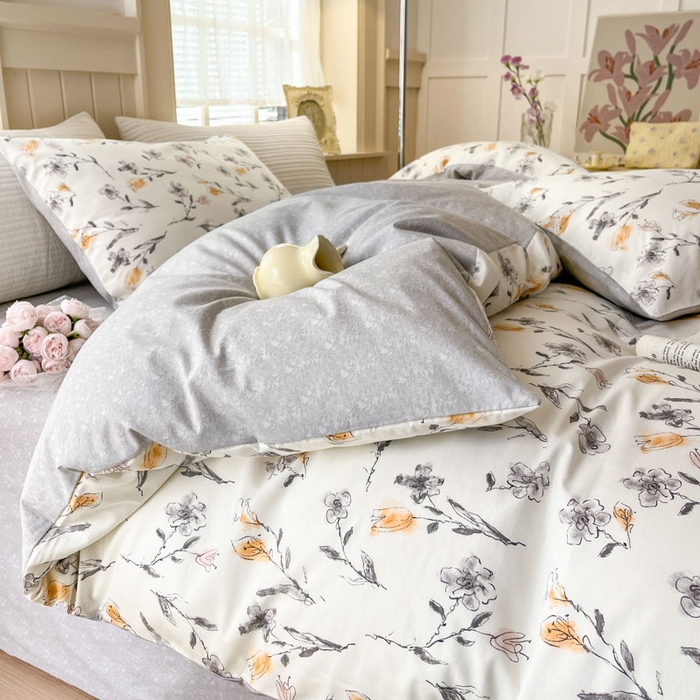 91家纺网 家纺一手货源 找家纺 小叮当家纺仓储工厂店 2025新款13372碎花全棉纯棉四件套 乌落