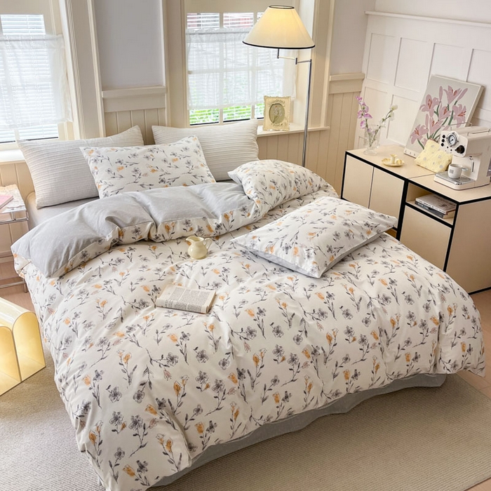 91家纺网 家纺一手货源 找家纺 小叮当家纺仓储工厂店 2025新款13372碎花全棉纯棉四件套 乌落