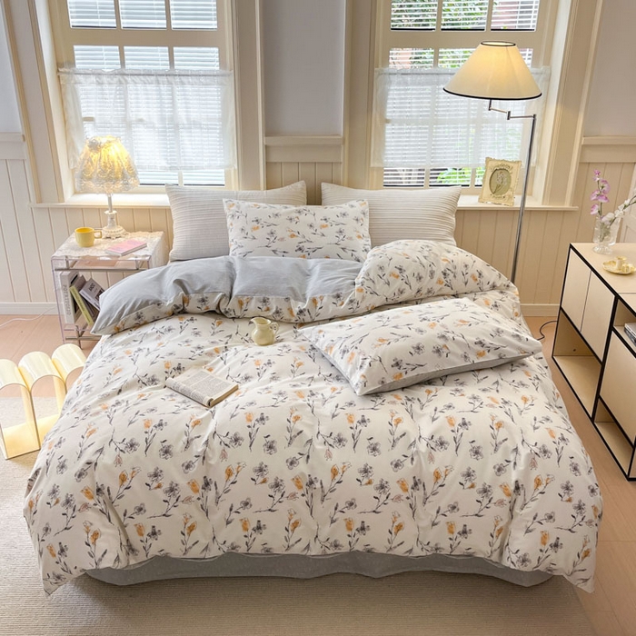 91家纺网 家纺一手货源 找家纺 小叮当家纺仓储工厂店 2025新款13372碎花全棉纯棉四件套 乌落