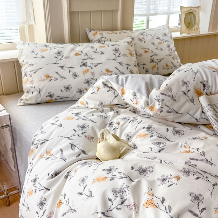 91家纺网 家纺一手货源 找家纺 小叮当家纺仓储工厂店 2025新款13372碎花全棉纯棉四件套 乌落