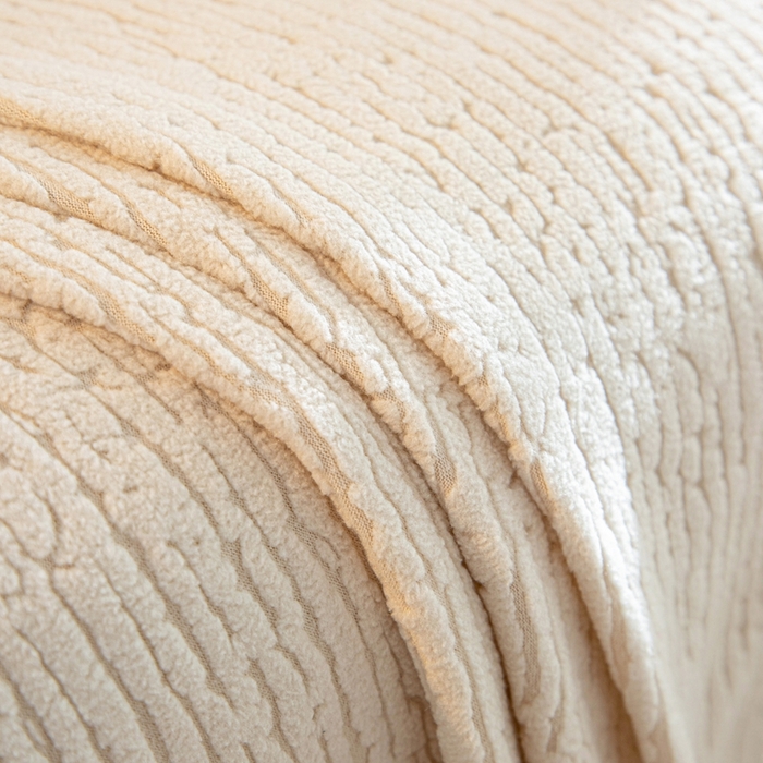 91家纺网 家纺一手货源 找家纺 沐沐家纺 2026新款亲肤舒适酥阳沙发套 米白