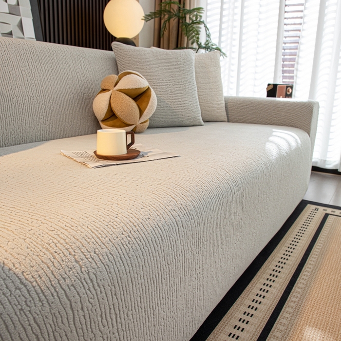 91家纺网 家纺一手货源 找家纺 沐沐家纺 2026新款亲肤舒适酥阳沙发套 浅灰