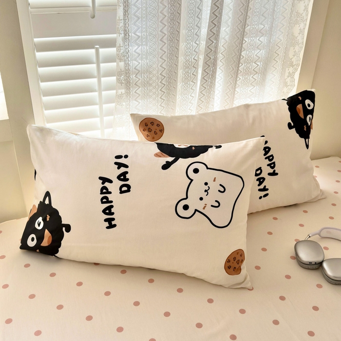 91家纺网 家纺一手货源 找家纺 小叮当家纺仓储工厂店 2025新款13372碎花全棉纯棉四件套 萌物星球