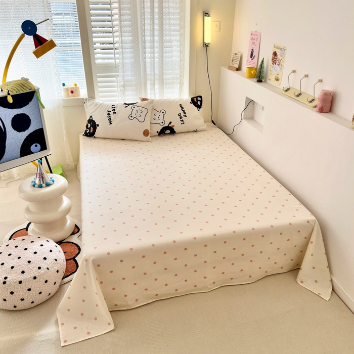 91家纺网 家纺一手货源 找家纺 小叮当家纺仓储工厂店 2025新款13372碎花全棉纯棉四件套 萌物星球