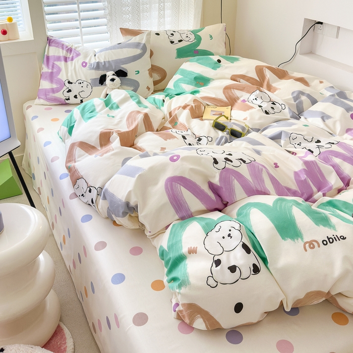 91家纺网 家纺一手货源 找家纺 小叮当家纺仓储工厂店 2025新款13372碎花全棉纯棉四件套 甜百利