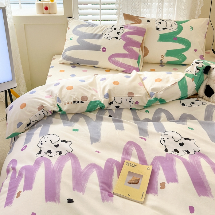 91家纺网 家纺一手货源 找家纺 小叮当家纺仓储工厂店 2025新款13372碎花全棉纯棉四件套 甜百利