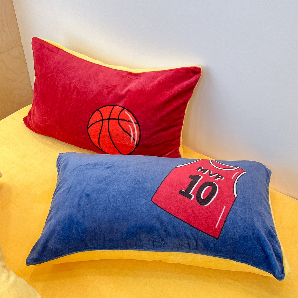 孩子王家纺 2025新款专版花色太空人大版卡通学生宿舍双面加厚牛奶绒系列单枕套--提供买家秀 灌篮高手