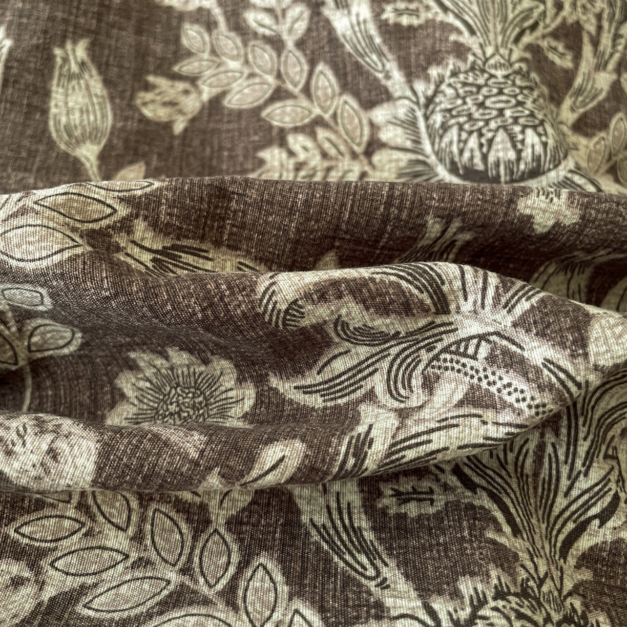 91家纺网 家纺一手货源 找家纺 梦纤绒 2025秋冬新款A类高克重亚麻复古诧季风原麻系列四件套 水墨青筠咖