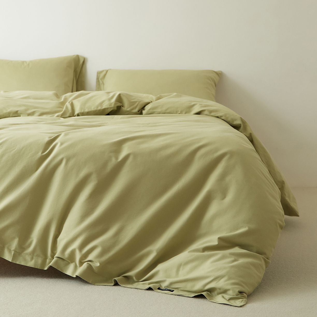 91家纺网 家纺一手货源 找家纺 EH家居 2025新款全棉磨毛纯色单被套-云栖系列 云栖-苍葭青