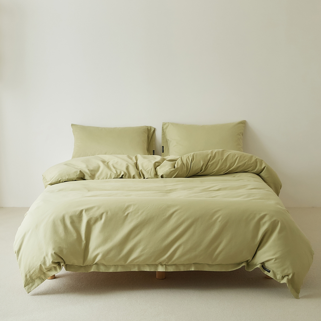 91家纺网 家纺一手货源 找家纺 EH家居 2025新款全棉磨毛纯色单被套-云栖系列 云栖-苍葭青