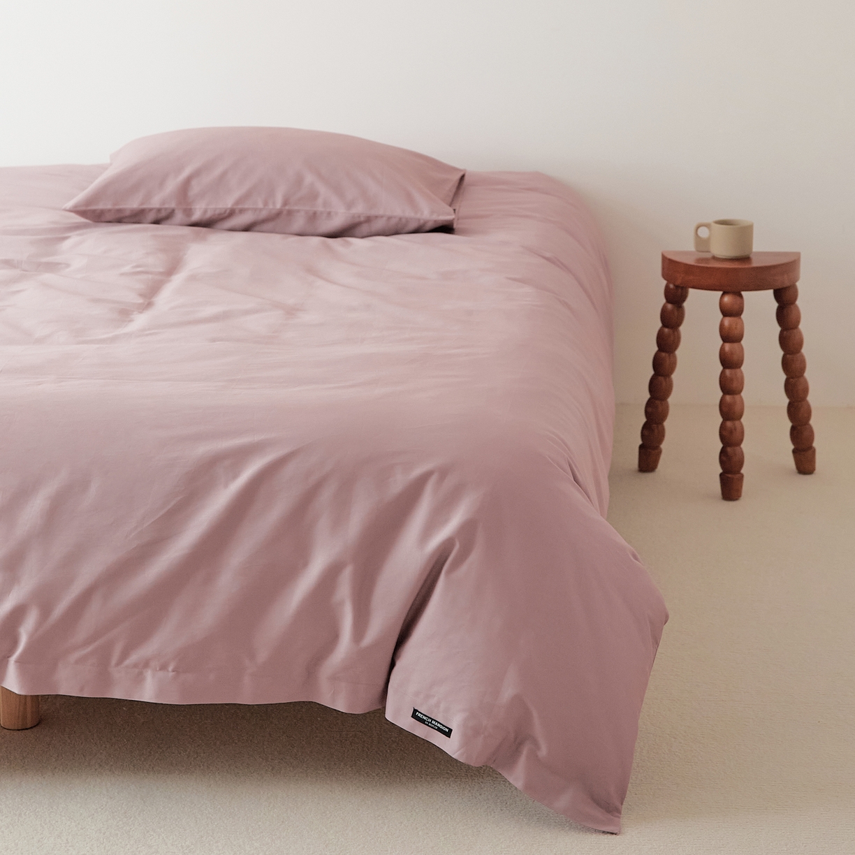 EH家居 2025新款全棉磨毛纯色单被套-云栖系列 云栖-粉紫色