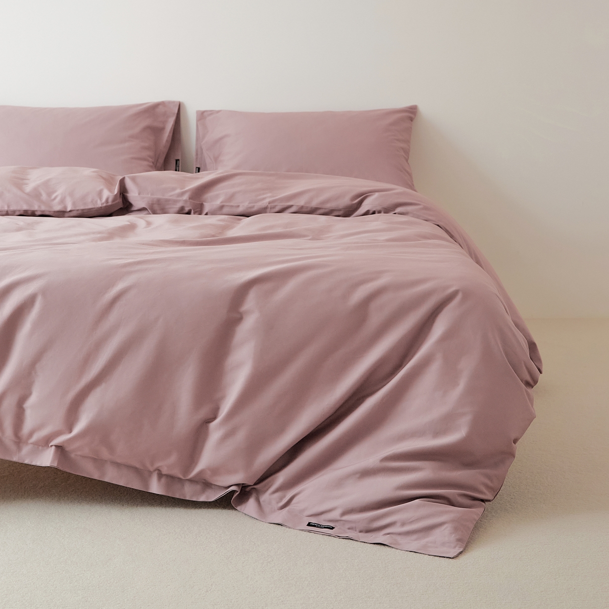 91家纺网 家纺一手货源 找家纺 EH家居 2025新款全棉磨毛纯色单被套-云栖系列 云栖-粉紫色