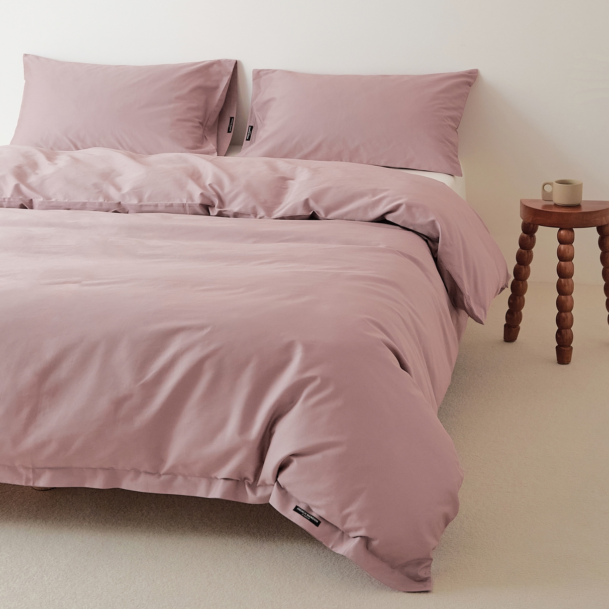 91家纺网 家纺一手货源 找家纺 EH家居 2025新款全棉磨毛纯色单被套-云栖系列 云栖-粉紫色