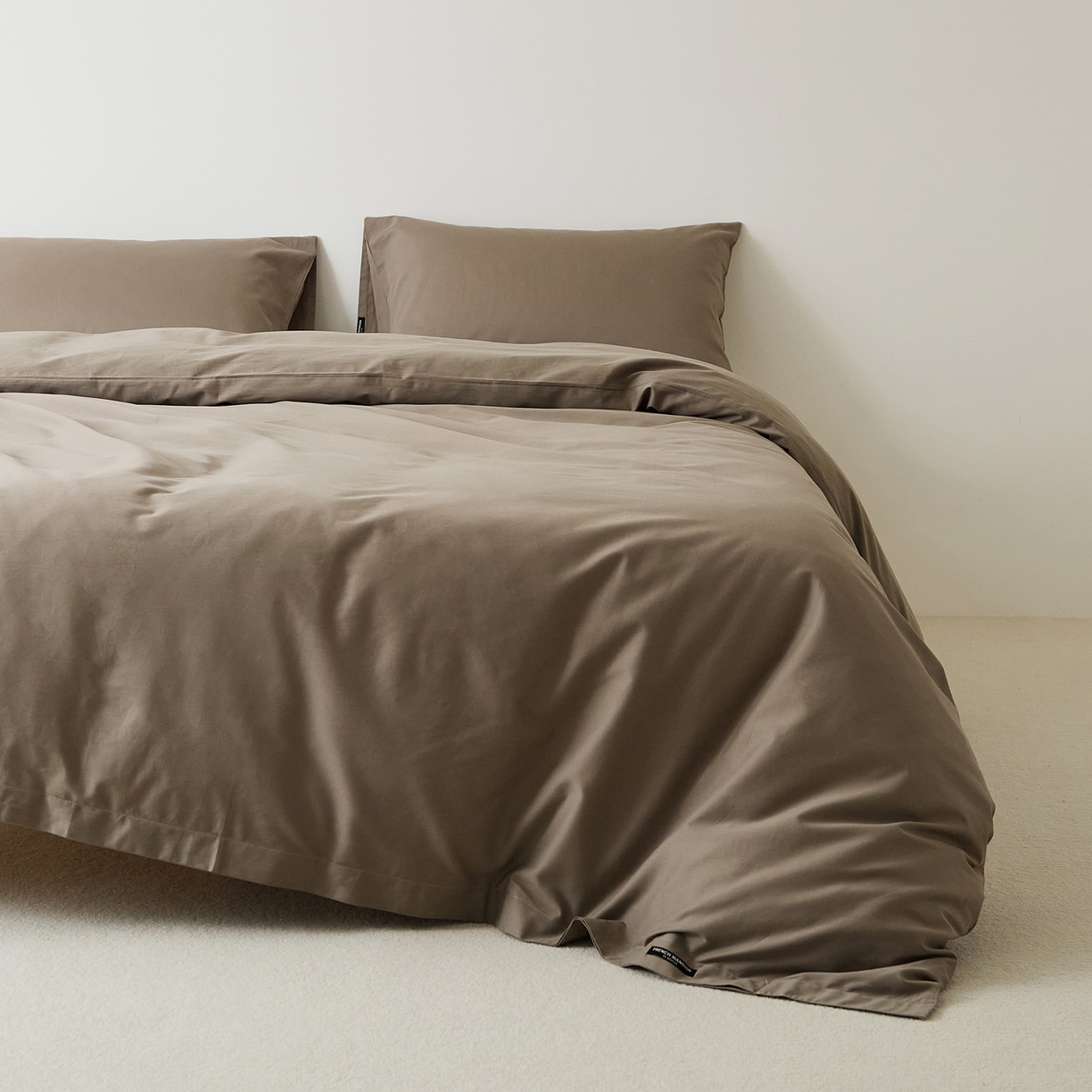 91家纺网 家纺一手货源 找家纺 EH家居 2025新款全棉磨毛纯色单被套-云栖系列 云栖-高级咖