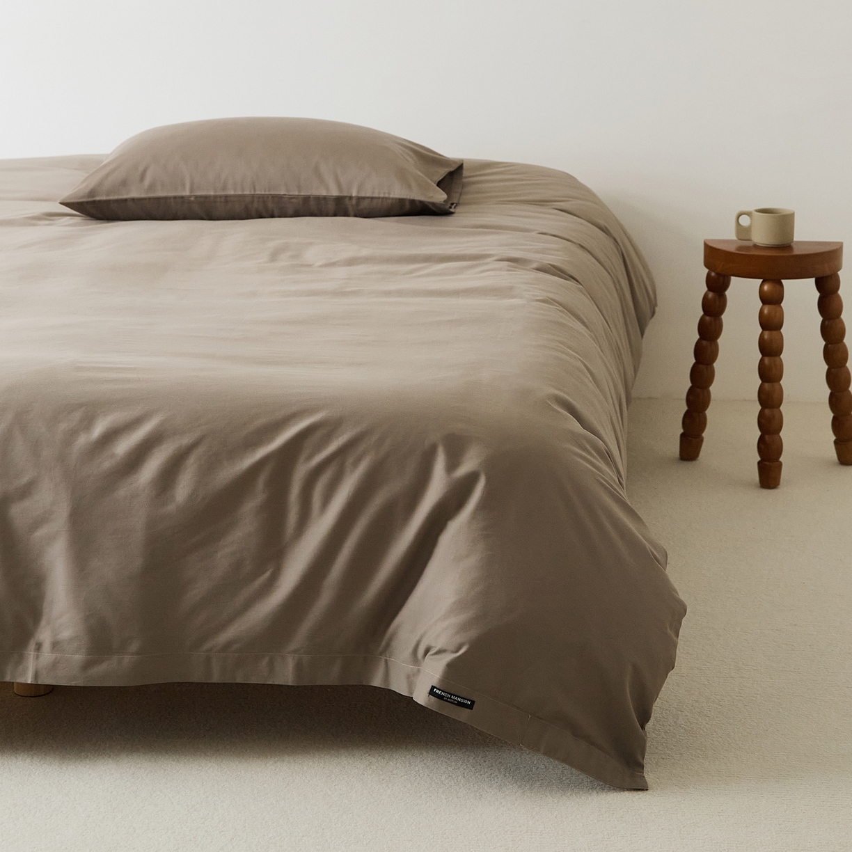 EH家居 2025新款全棉磨毛纯色单被套-云栖系列 云栖-高级咖