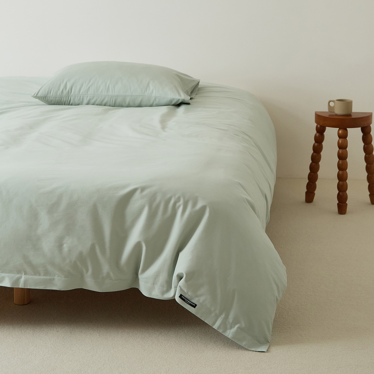 EH家居 2025新款全棉磨毛纯色单被套-云栖系列 云栖-景蓝色