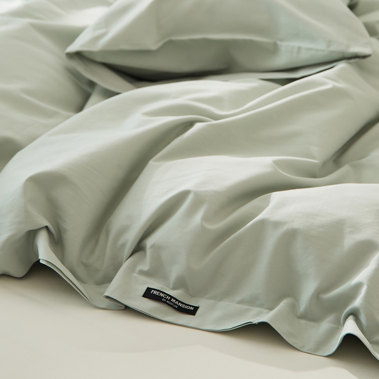 91家纺网 家纺一手货源 找家纺 EH家居 2025新款全棉磨毛纯色单被套-云栖系列 云栖-景蓝色