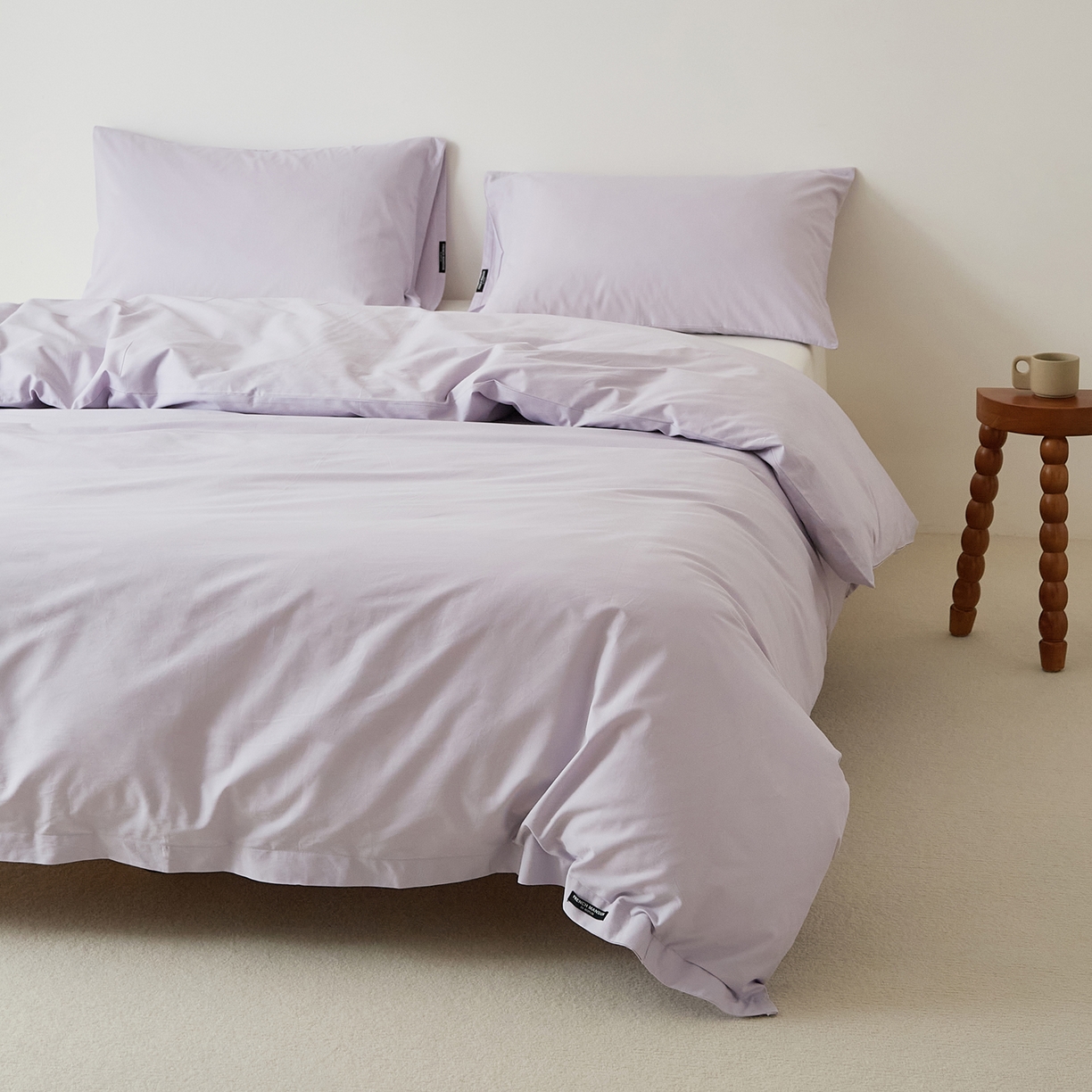 91家纺网 家纺一手货源 找家纺 EH家居 2025新款全棉磨毛纯色单被套-云栖系列 云栖-兰冰紫