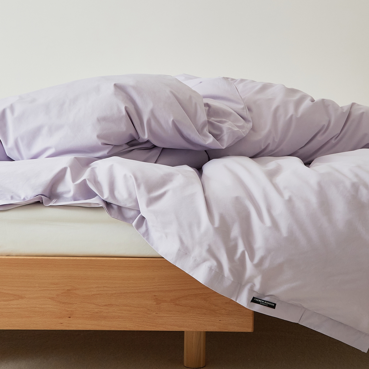 91家纺网 家纺一手货源 找家纺 EH家居 2025新款全棉磨毛纯色单被套-云栖系列 云栖-兰冰紫