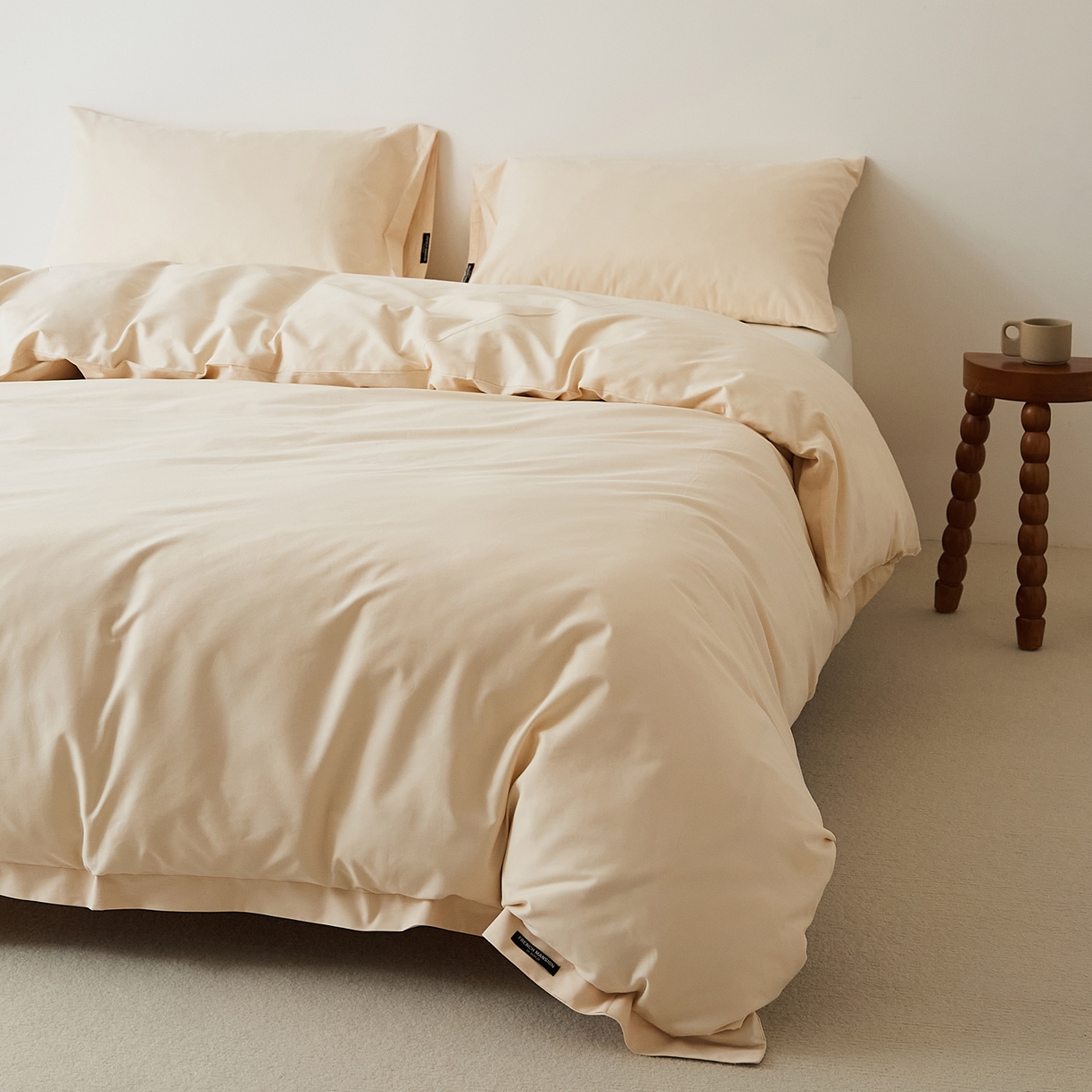 91家纺网 家纺一手货源 找家纺 EH家居 2025新款全棉磨毛纯色单被套-云栖系列 云栖-梨落