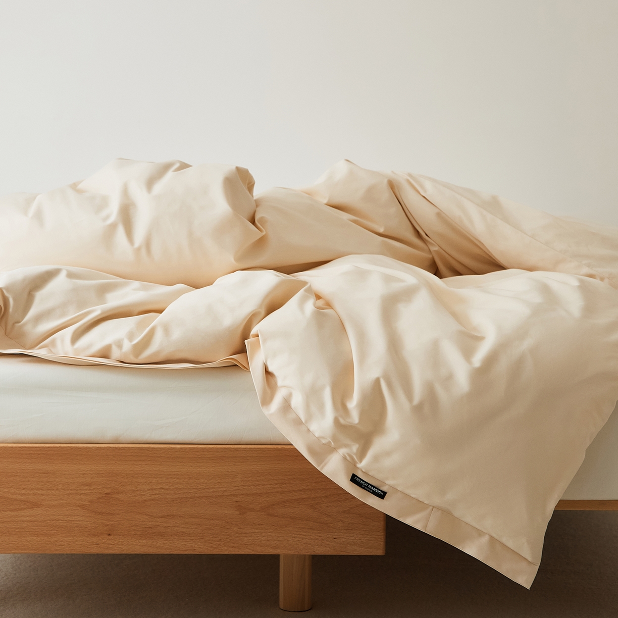 91家纺网 家纺一手货源 找家纺 EH家居 2025新款全棉磨毛纯色单被套-云栖系列 云栖-梨落