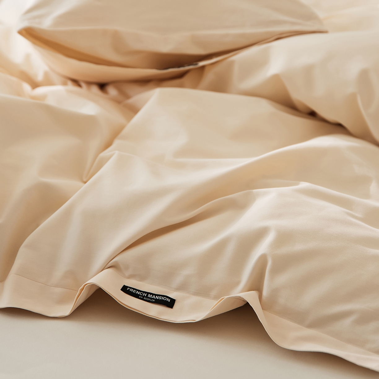 91家纺网 家纺一手货源 找家纺 EH家居 2025新款全棉磨毛纯色单被套-云栖系列 云栖-梨落