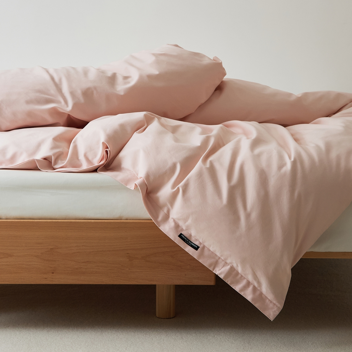 91家纺网 家纺一手货源 找家纺 EH家居 2025新款全棉磨毛纯色单被套-云栖系列 云栖-莲粉色