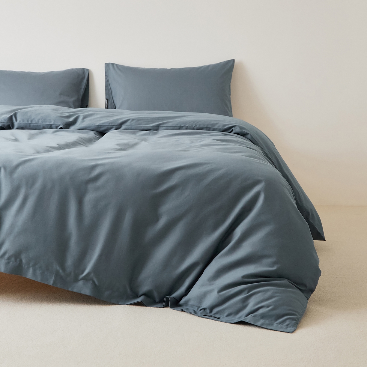 91家纺网 家纺一手货源 找家纺 EH家居 2025新款全棉磨毛纯色单被套-云栖系列 云栖-南菲蓝