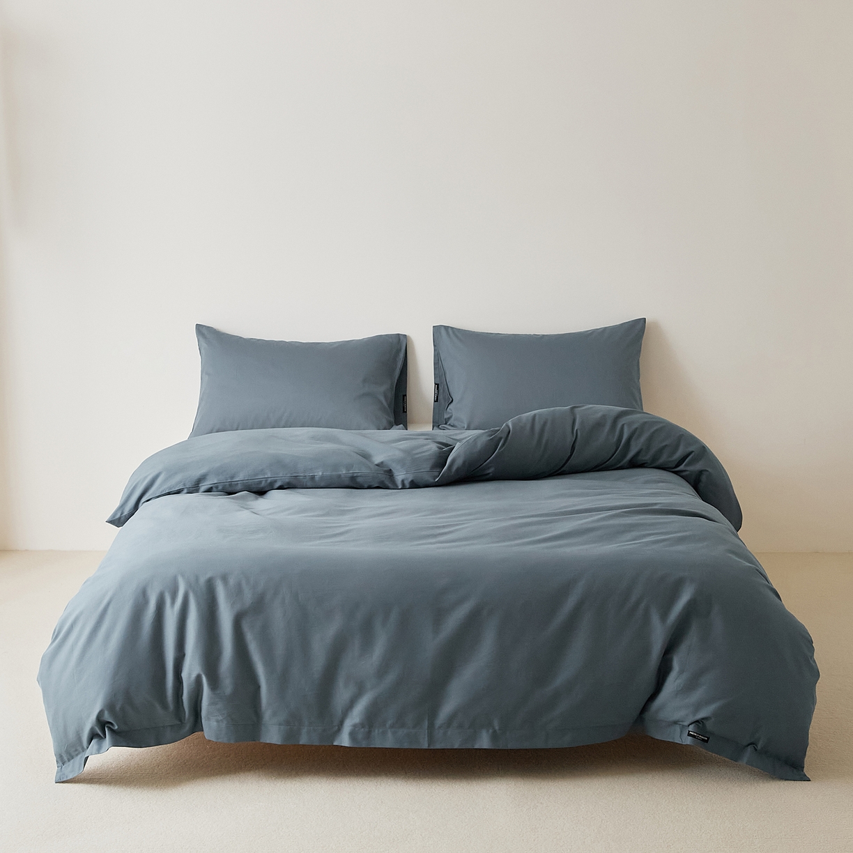 91家纺网 家纺一手货源 找家纺 EH家居 2025新款全棉磨毛纯色单被套-云栖系列 云栖-南菲蓝