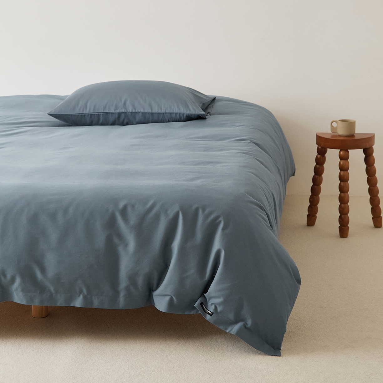 EH家居 2025新款全棉磨毛纯色单被套-云栖系列 云栖-南菲蓝