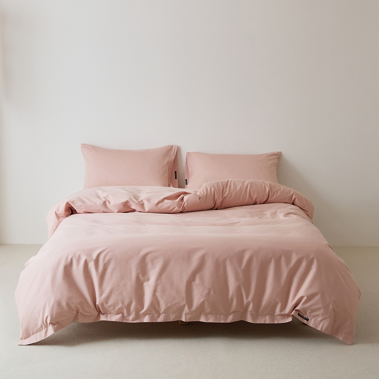 91家纺网 家纺一手货源 找家纺 EH家居 2025新款全棉磨毛纯色单被套-云栖系列 云栖-水粉