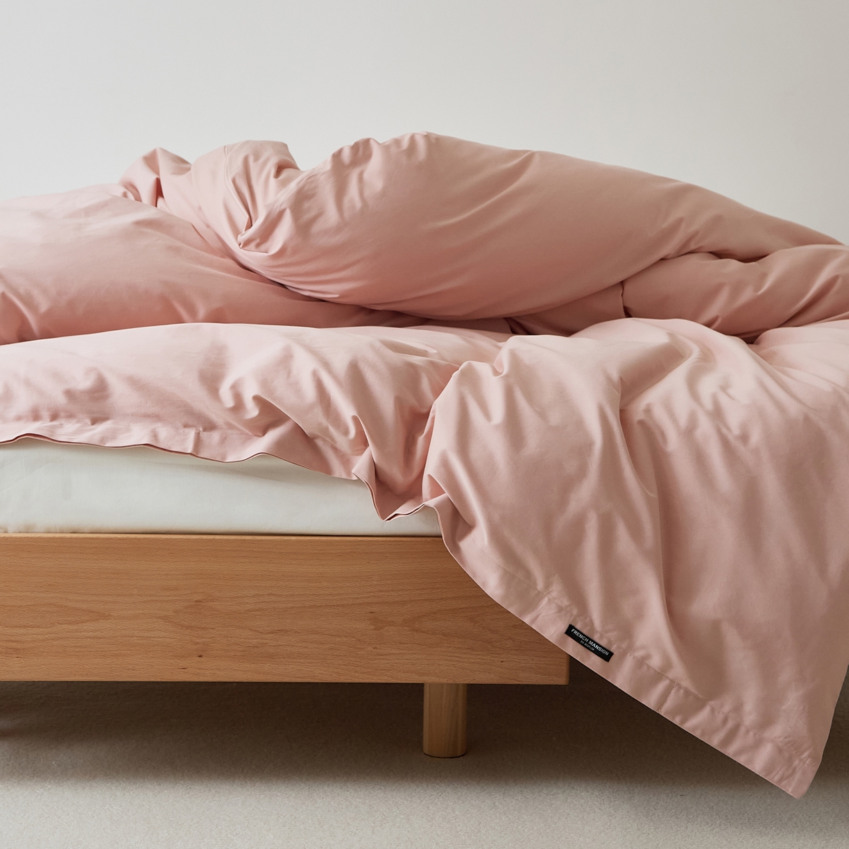 91家纺网 家纺一手货源 找家纺 EH家居 2025新款全棉磨毛纯色单被套-云栖系列 云栖-水粉