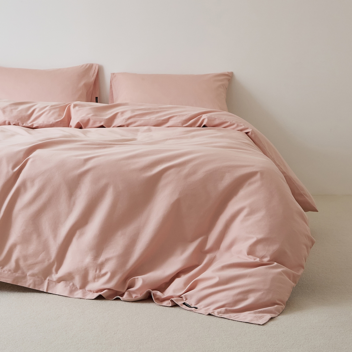 91家纺网 家纺一手货源 找家纺 EH家居 2025新款全棉磨毛纯色单被套-云栖系列 云栖-水粉