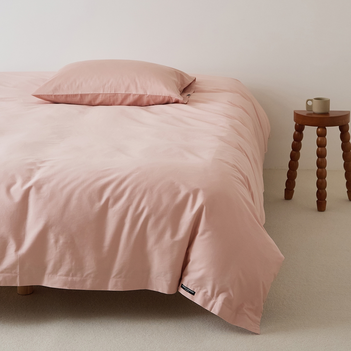 EH家居 2025新款全棉磨毛纯色单被套-云栖系列 云栖-水粉