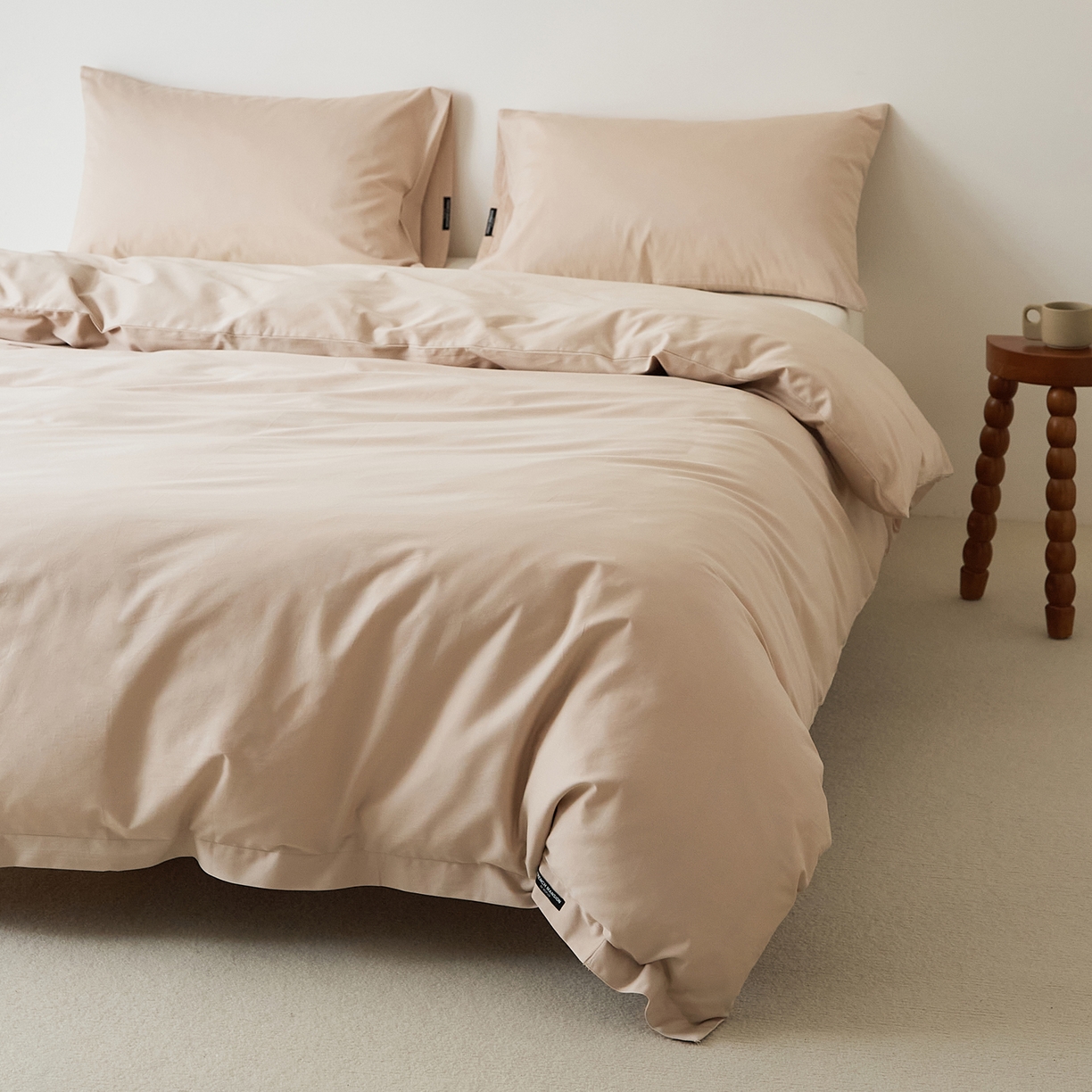 91家纺网 家纺一手货源 找家纺 EH家居 2025新款全棉磨毛纯色单被套-云栖系列 云栖-西洋灰粉