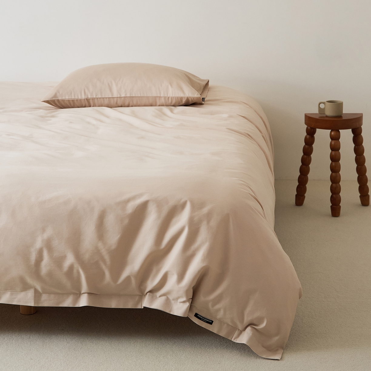 EH家居 2025新款全棉磨毛纯色单被套-云栖系列 云栖-西洋灰粉