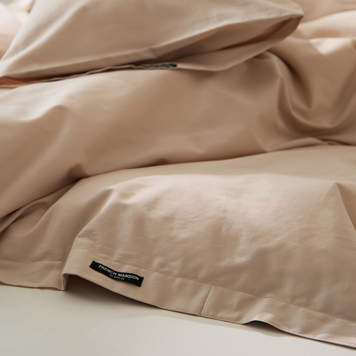 91家纺网 家纺一手货源 找家纺 EH家居 2025新款全棉磨毛纯色单被套-云栖系列 云栖-西洋灰粉